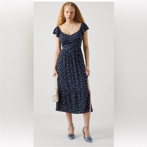 Hollister Floral Navy Dress